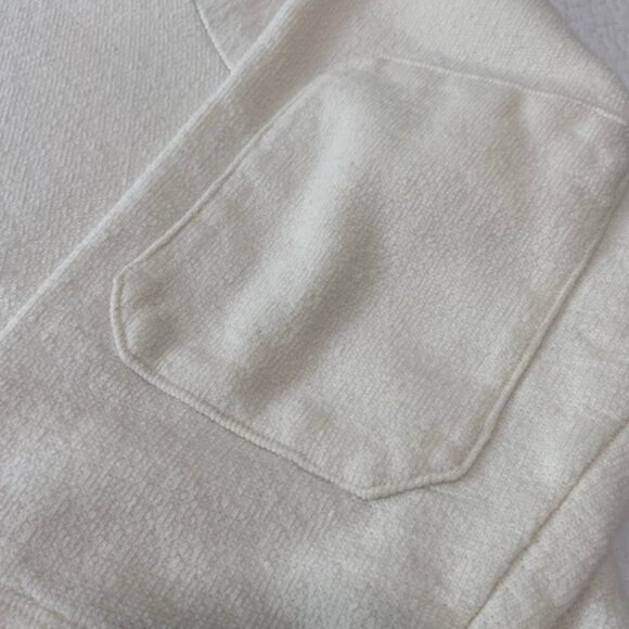 Madewell Cropped Ivory Sweatshirt w/Elbow Patches Size Medium NWOT - Picture 5 of 9